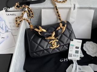 【AS2387-3】 CHANEL シャネル バッグ コピー 21新作 Small Flap Bag シャイニー ラムスキン スモール フラップ レディース ショルダーバッグ 3色可選択
