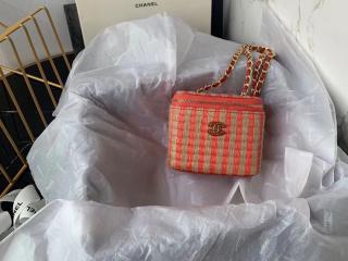 【AP1998-1】 CHANEL シャネル バッグ コピー 21新作 ラフィア スモール ヴァニティー ケース レディース ショルダーバッグ 3色可選択