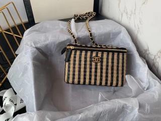 【AP1999-1】 CHANEL シャネル バッグ スーパーコピー 21新作 ラフィア ヴァニティー ケース レディース ショルダーバッグ 3色可選択