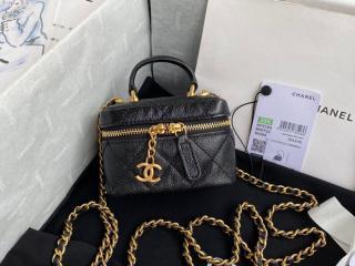 【AP2194-1】 CHANEL シャネル バッグ コピー 21新作 グレインド カーフスキン スモール ヴァニティー ケース レディース ショルダーバッグ 4色可選択