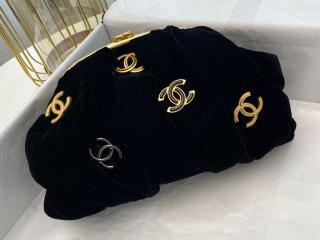 【AS2137 B04528 94305】 CHANEL シャネル バッグ コピー 21新作 ベルベット クラッチバッグ レディース ショルダーバッグ ブラック
