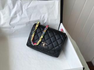 【AS2411-2】 CHANEL シャネル バッグ スーパーコピー 21春夏新作 ラムスキン & ミックス ファイバー フラップ バッグ レディース ショルダーバッグ 5色可選択