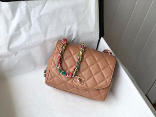 【AS2411-5】 CHANEL シャネル バッグ コピー 21春夏新作 ラムスキン & ミックス ファイバー フラップ バッグ レディース ショルダーバッグ 5色可選択