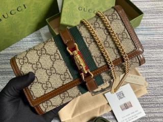 【652681 HUHHG 8565】 GUCCI グッチ 財布 スーパーコピー 21新作 〔ジャッキー 1961〕チェーンウォレット レディース 二つ折り財布