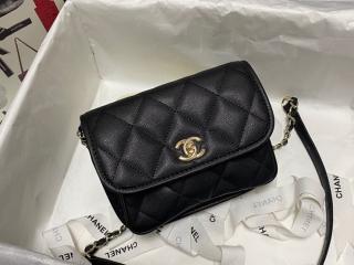 【AS2465-2】 CHANEL シャネル バッグ スーパーコピー 21新作 グレインド カーフスキン ミニ メッセンジャー バッグ ショルダーバッグ 2色可選択