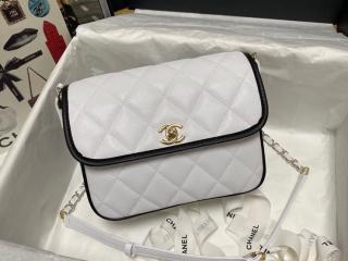 【AS2447-2】 CHANEL シャネル バッグ スーパーコピー 21新作 グレインド カーフスキン スモール メッセンジャー バッグ ショルダーバッグ 2色可選択