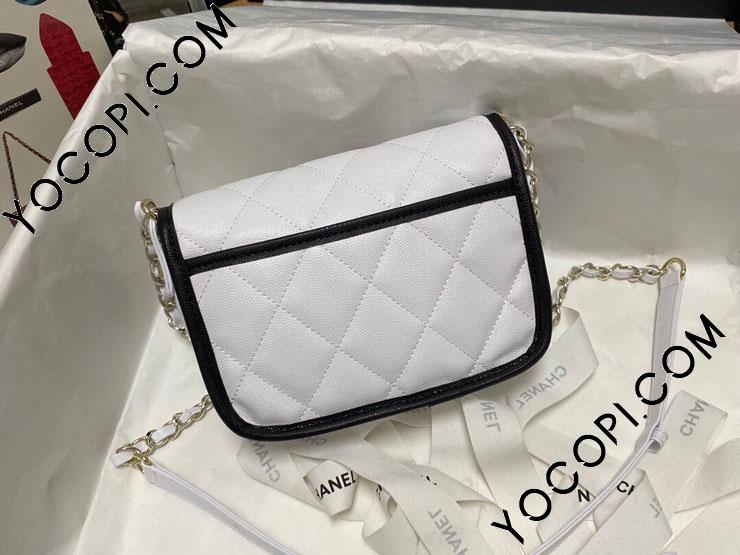 CHANEL シャネル AS2465 ミニ メッセンジャーバッグ CHANEL ミニ メッセンジャー ショルダーバッグ グレインド