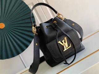 【M57687】 LOUIS VUITTON ルイヴィトン バッグ スーパーコピー 21新作 LOCKME BUCKET ロックミー・バケット NV レディース ショルダーバッグ 3色可選択 ノワール