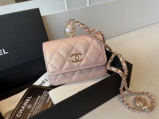 【AP2119-3】 CHANEL シャネル 財布 スーパーコピー 21新作 イリディッセント グレインド カーフスキン & コスチューム パール フラップ コインパース  レディース 財布 4色可選択