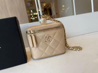 【AP2161-1】 CHANEL シャネル バッグ スーパーコピー 21新作 イリディッセント グレインド カーフスキン & コスチューム パール スモール ヴァニティー ケース レディース バッグ 4色可選択