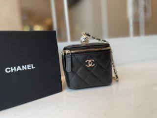 【AP2161-4】 CHANEL シャネル バッグ コピー 21新作 イリディッセント グレインド カーフスキン & コスチューム パール スモール ヴァニティー ケース レディース バッグ 4色可選択