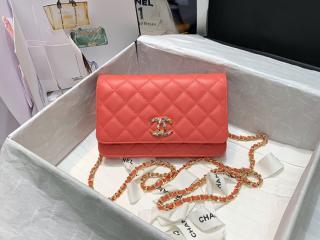 【AP1943-3】 CHANEL シャネル バッグ コピー 21新作 ラムスキン チェーンウォレット レディース ショルダーバッグ 4色可選択