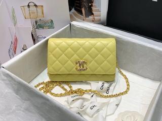【AP1943-4】 CHANEL シャネル バッグ スーパーコピー 21新作 ラムスキン チェーンウォレット レディース ショルダーバッグ 4色可選択