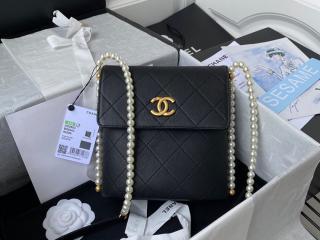 【AS2503-1】 CHANEL シャネル バッグ コピー 21新作 カーフスキン & コスチューム パール スモール ホーボー バッグ レディース ショルダーバッグ 4色可選択