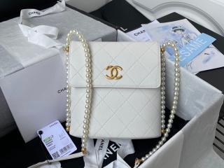 【AS2503-2】 CHANEL シャネル バッグ スーパーコピー 21新作 カーフスキン & コスチューム パール スモール ホーボー バッグ レディース ショルダーバッグ 4色可選択