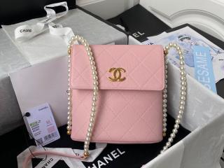 【AS2503-3】 CHANEL シャネル バッグ コピー 21新作 カーフスキン & コスチューム パール スモール ホーボー バッグ レディース ショルダーバッグ 4色可選択