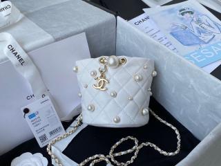 【AS2518-4】 CHANEL シャネル バッグ コピー 21新作 ラムスキン & コスチューム パール ミニ ハンドバッグ レディース ショルダーバッグ 4色可選択