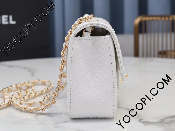 flap201】 CHANEL シャネル バッグ コピー 21新作 Python skin
