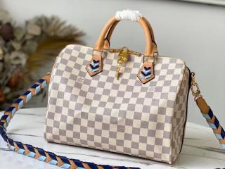 【N50054】 LOUIS VUITTON ルイヴィトン ダミエ・アズール バッグ スーパーコピー 21新作 SPEEDY スピーディ・バンドリエール レディース ショルダーバッグ
