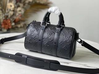 【M57960】 LOUIS VUITTON ルイヴィトン モノグラム・シール バッグ スーパーコピー 21新作 KEEPALL キーポル XS メンズ ショルダーバッグ 2色可選択 ブラック