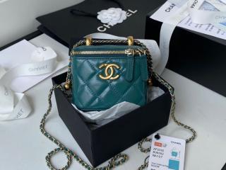 【AP2292-3】 CHANEL シャネル バッグ スーパーコピー 21新作 カーフスキン スモール ヴァニティー ケース レディース ショルダーバッグ 5色可選択