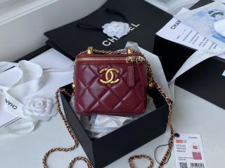 【AP2292-4】 CHANEL シャネル バッグ コピー 21新作 カーフスキン スモール ヴァニティー ケース レディース ショルダーバッグ 5色可選択