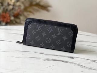 【M80558】 LOUIS VUITTON ルイヴィトン モノグラム・エクリプス 長財布 コピー 21新作 トランク・ジッピーウォレット メンズ ラウンドファスナー財布
