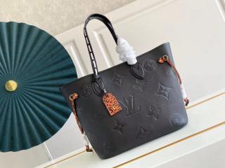 【M45856】 LOUIS VUITTON ルイヴィトン モノグラム・アンプラント バッグ スーパーコピー 21新作 ネヴァーフル MM レディーストートバッグ 2色可選択 ノワール