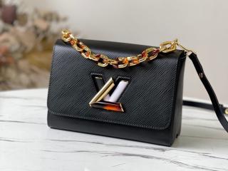 【M58715】 LOUIS VUITTON ルイヴィトン エピ バッグ コピー 21新作 ツイスト MM レディース ショルダーバッグ 2色可選択 ノワール