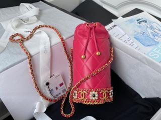 【AP2257-2】 CHANEL シャネル バッグ スーパーコピー 21新作 バケット バッグ ラムスキン & コスチューム パール  ショルダーバッグ 3色可選択