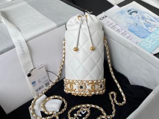【AP2257-3】 CHANEL シャネル バッグ コピー 21新作 バケット バッグ ラムスキン & コスチューム パール  ショルダーバッグ 3色可選択