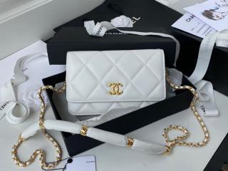 【AP2236-2】 CHANEL シャネル バッグ スーパーコピー 21新作 チェーンウォレット シャイニー ラムスキン レディース ショルダーバッグ 4色可選択