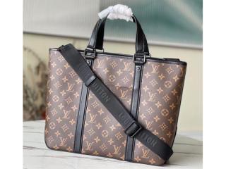 【M45734】 LOUIS VUITTON ルイヴィトン モノグラム・マカサー バッグ スーパーコピー 21新作 ウィークエンド・トート PM メンズ ショルダーバッグ