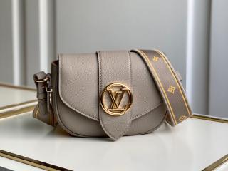 【M58728】 LOUIS VUITTON ルイヴィトン バッグ コピー 21新作 LV ポンヌフ・ソフト PM レディース ショルダーバッグ 4色可選択 グリ