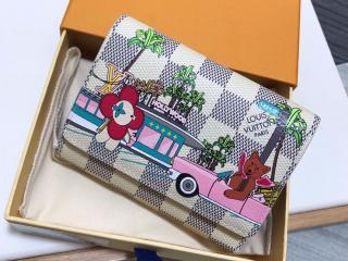 【N60478】 LOUIS VUITTON ルイヴィトン ダミエ・アズール 財布 コピー 21新作 ポルトフォイユ・ヴィクトリーヌ レディース 三つ折り財布