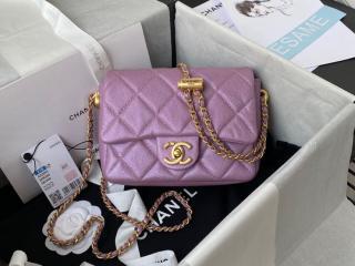 【AS2855-2】 CHANEL シャネル バッグ スーパーコピー 21新作 イリディッセント グレインド カーフスキン ミニ フラップ バッグ ショルダーバッグ 6色可選択