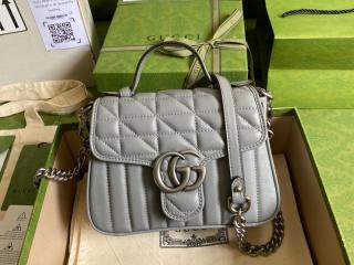 【583571-2】 GUCCI グッチ バッグ スーパーコピー 21新作 〔GGマーモント〕ミニ トップハンドルバッグ レディース ショルダーバッグ 4色可選択