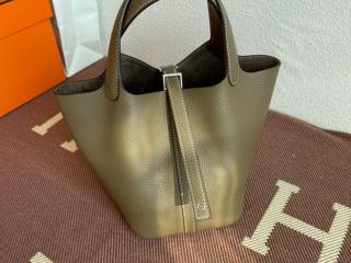 【Picotin18-17】 HERMES エルメス バッグ スーパーコピー ピコタンロック 18 PM ハンドバッグ ミニトートバッグ シルバー/ゴールド金具可選択
