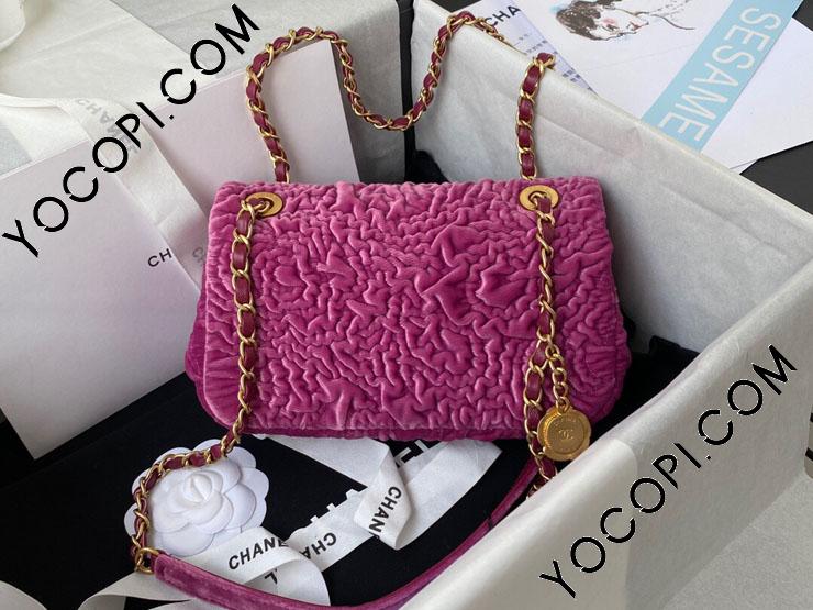 AS2620-2】 CHANEL シャネル バッグ スーパーコピー 21新作 ベルベット 