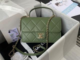 【AS2680-2】 CHANEL シャネル バッグ コピー 21新作 スモール トップハンドル フラップ バッグ カーフスキン ショルダーバッグ 6色可選択