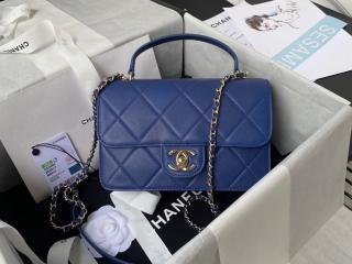 【AS2680-4】 CHANEL シャネル バッグ コピー 21新作 スモール トップハンドル フラップ バッグ カーフスキン ショルダーバッグ 6色可選択