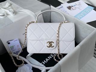 【AS2680-6】 CHANEL シャネル バッグ コピー 21新作 スモール トップハンドル フラップ バッグ カーフスキン ショルダーバッグ 6色可選択