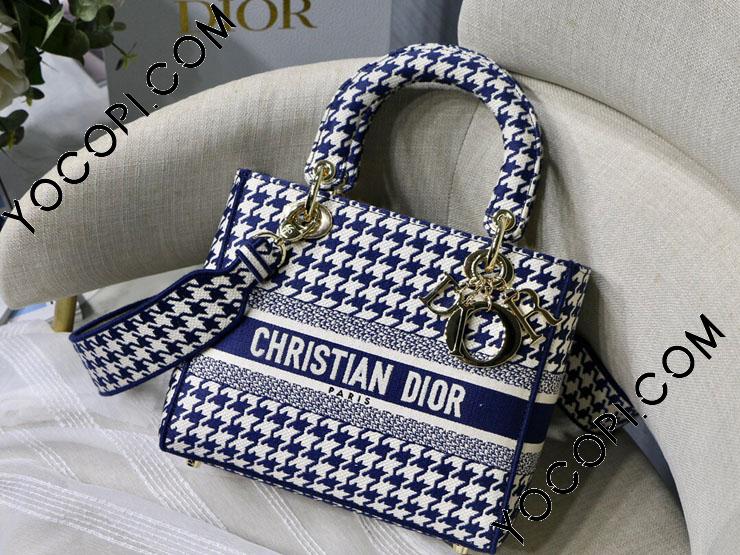 CHRISTIAN DIOR ハウンドトゥースショルダーバッグ