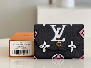 【M80755】 LOUIS VUITTON ルイヴィトン モノグラム 長財布 コピー 21新作 ポルトモネ・ロザリ レディース 二つ折り財布