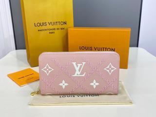 【M81138】 LOUIS VUITTON ルイヴィトン モノグラム・アンプラント 長財布 スーパーコピー 22新作 ジッピー・ウォレット レディース ラウンドファスナー財布 Pink