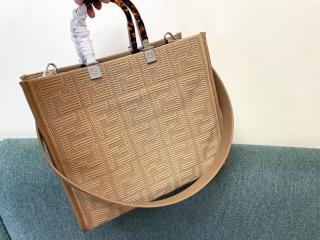 【Sunshine-10】 FENDI x SKIMS フェンディ バッグ コピー サンシャイン ミディアム FFファブリック ショッパー トートバッグ 2色可選択