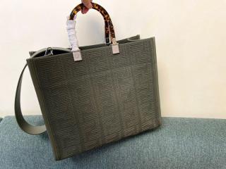 【Sunshine-15】 FENDI x SKIMS フェンディ バッグ スーパーコピー サンシャイン ミディアム FFファブリック ショッパー トートバッグ 2色可選択