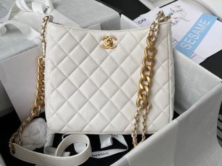 【AS3112-3】 CHANEL シャネル バッグ スーパーコピー 22早春新作 HOBO フラップ バッグ カーフスキン ショルダーバッグ 3色可選択