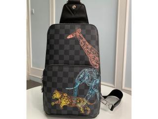 【N45277】 LOUIS VUITTON ルイヴィトン ダミエ・グラフィット バッグ コピー 22新作 アヴェニュー・スリングバッグ メンズ ショルダーバッグ