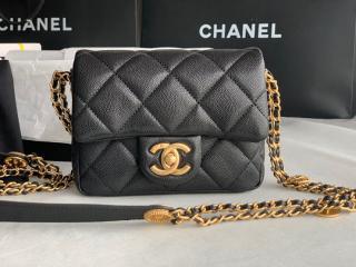 【AS3369-1】 CHANEL シャネル バッグ コピー 22年新作 スモール フラップ バッグ グレインド シャイニー カーフスキン ショルダーバッグ 4色可選択